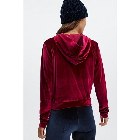 Fabletics Donna Velour Hoodie Cherry Burst - Size: XL - Picture 3 of 10